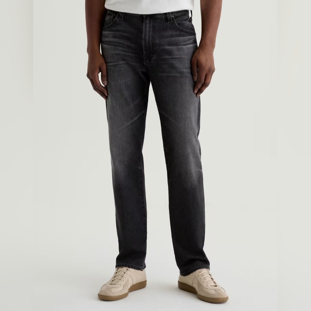 AG Adriano Goldschmied The Everett Slim Straight Jeans Soft Black Wash 38 X 34